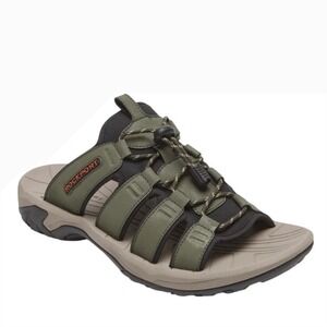 Rockport Mens Byron Bungee Slide Sandal Olive Green CI8910 Size 7 NEW